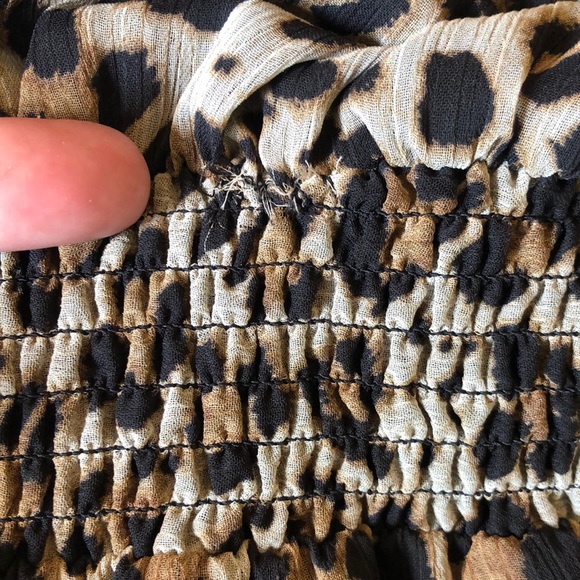 RACHEL ROY Size 2X Leopard Cocktail Dress Animal HiNeck Balloon Sleeve Keyhole - Picture 17 of 17